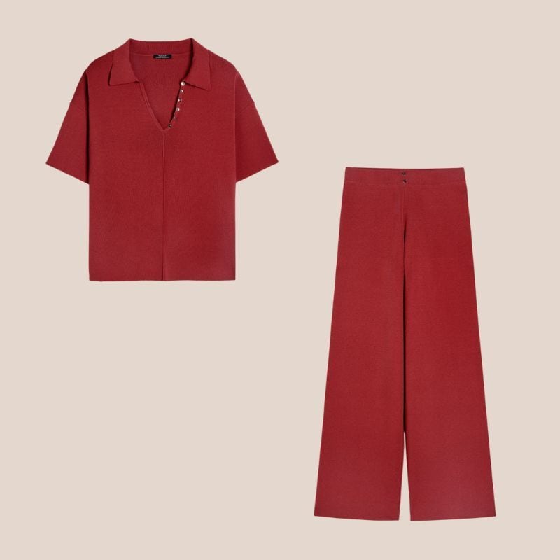 conjunto de punto fino teja
