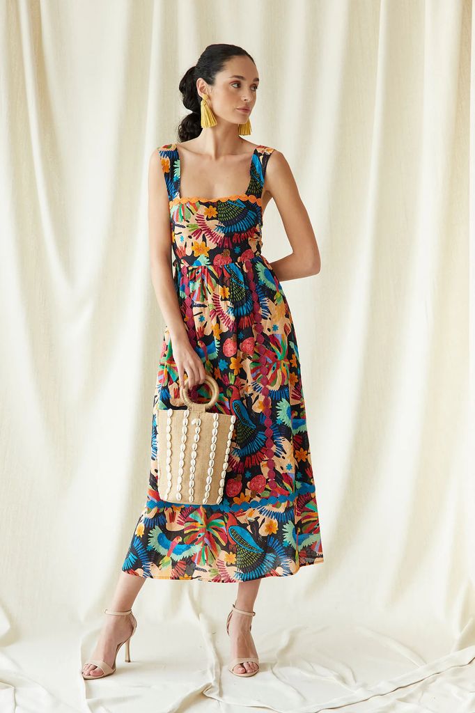 Vestido invitada flores Coossy