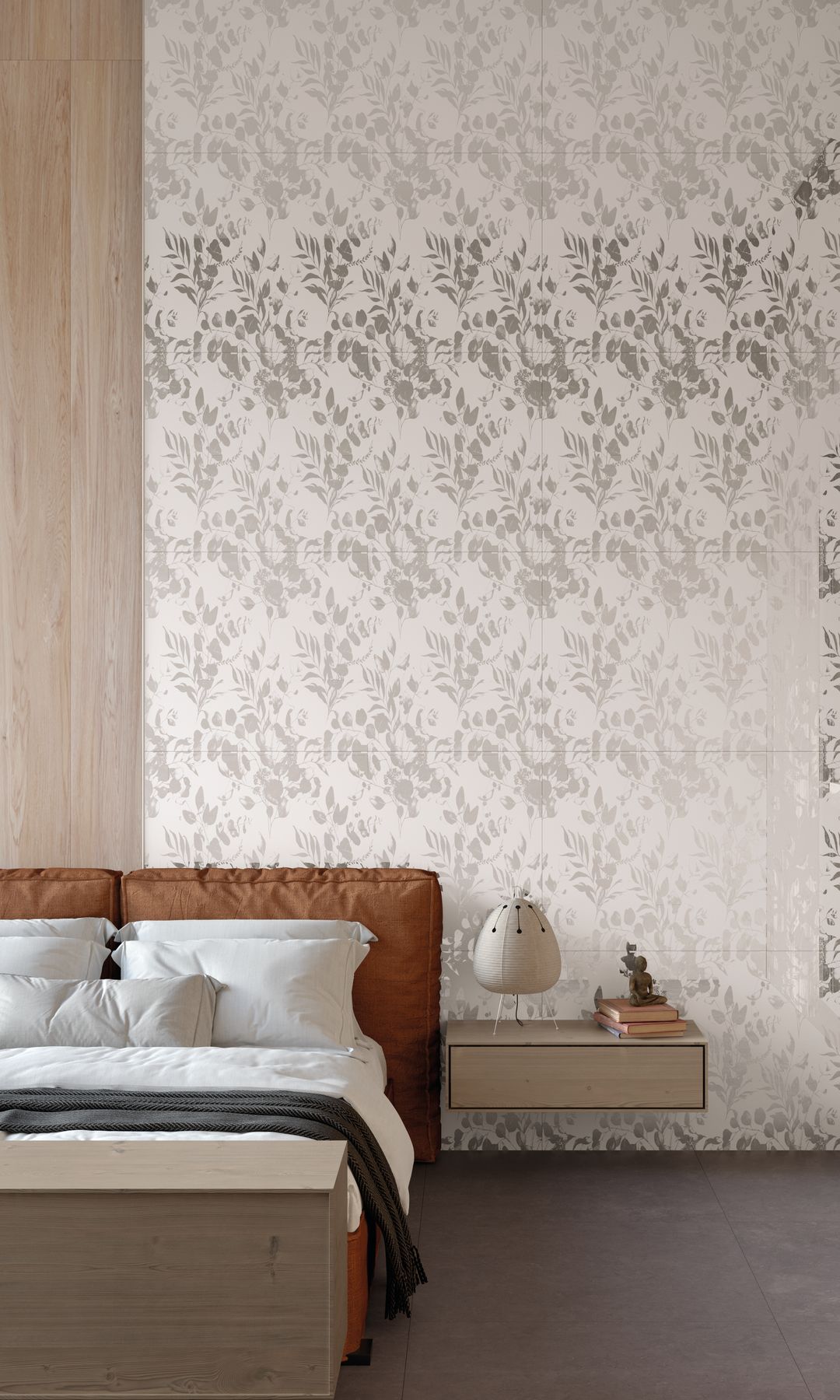 Dormitorio sofisticado con revestimientos elegantes