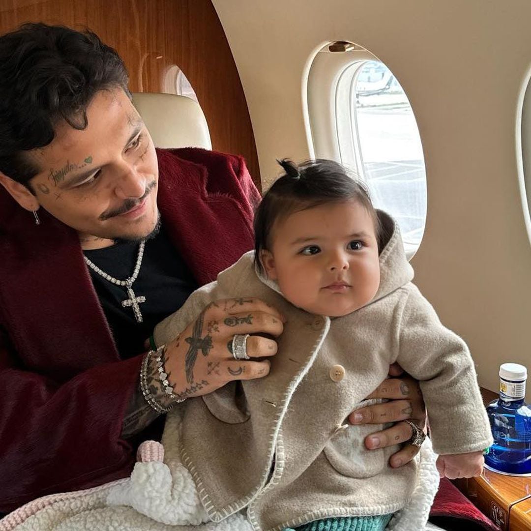 Así fue el tierno reencuentro de la familia de Christian Nodal con Inti, la hija del cantante, en México