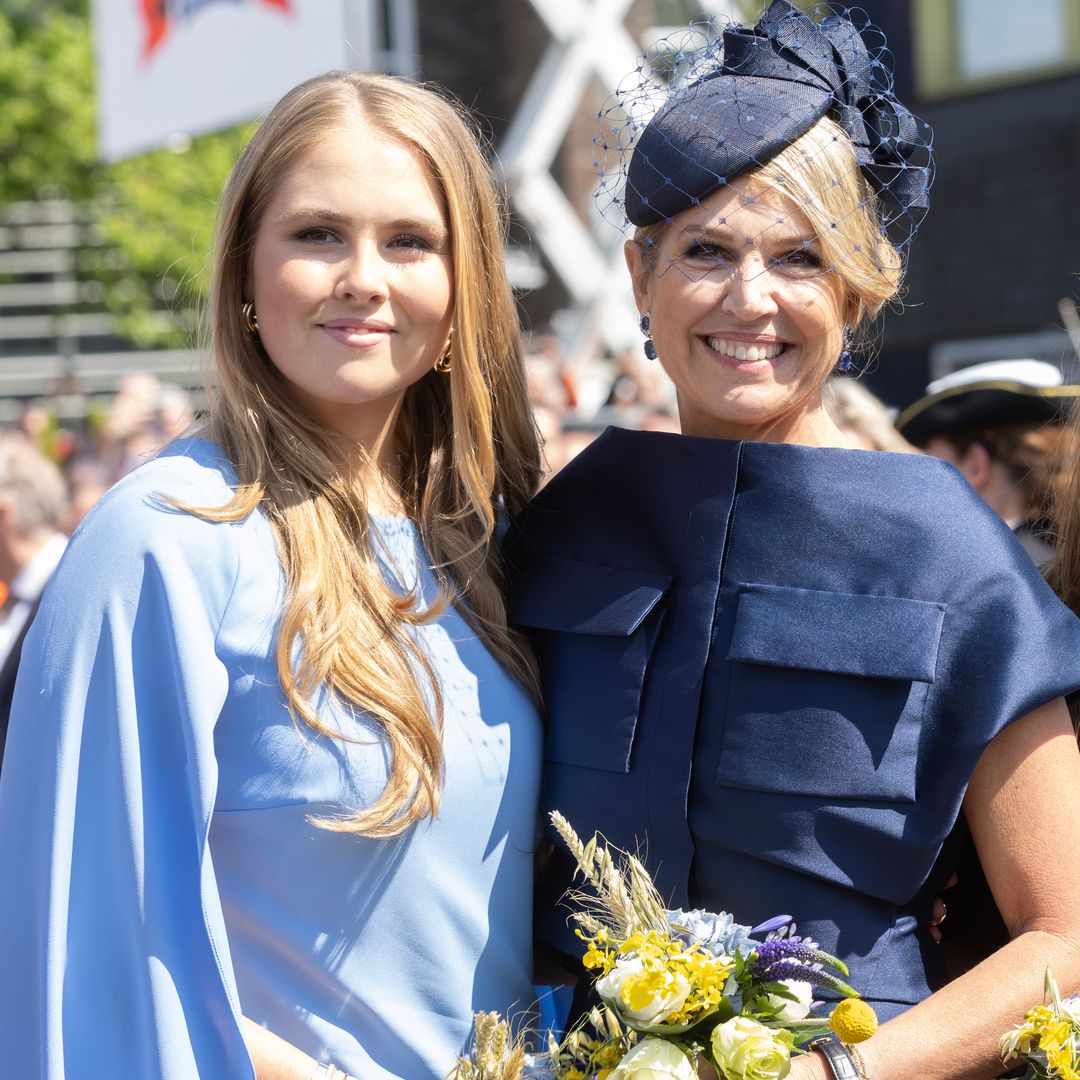 Máxima, Amalia y Alexia impactan con elegancia y 'looks' coordinados en el cumpleaños del rey de Holanda