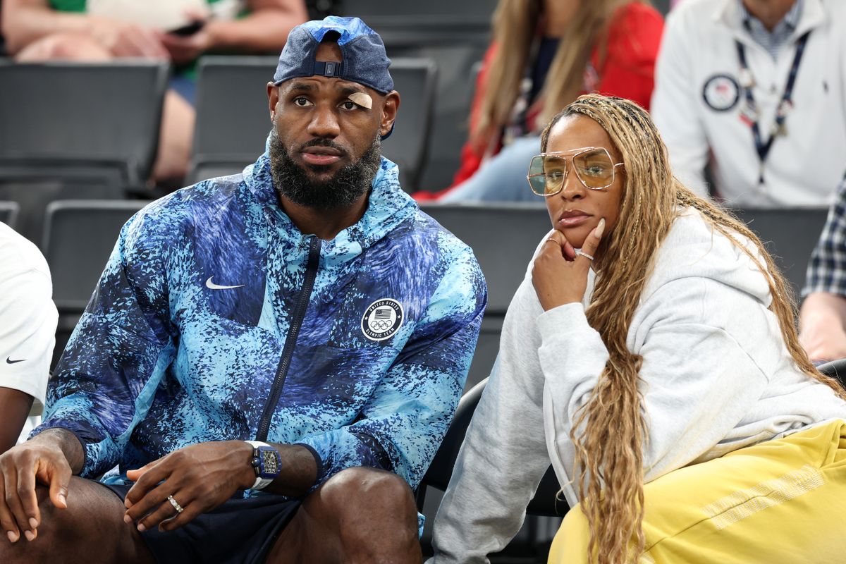 LeBron and Savannah James at the Paris Olympics